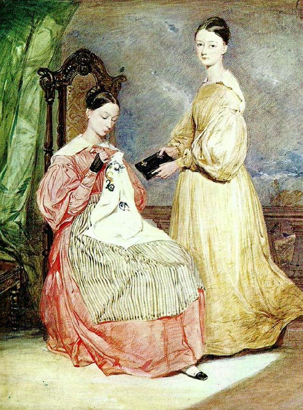 John White Alexander florence nightingale and her sister parthenope. c oil painting picture